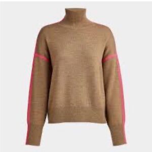 NWOT G/FORE contrast stripe merino wool blend sweater size L